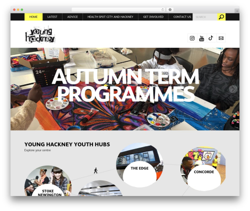 Young Hackney WordPress theme - younghackney.org