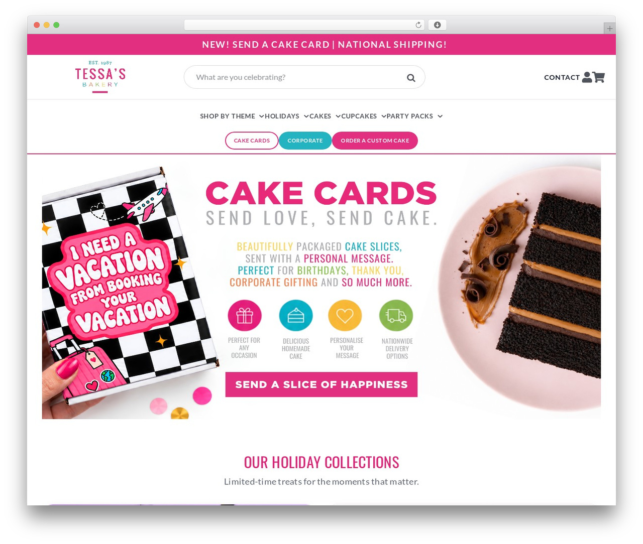 Avada WordPress theme - tessasbakery.co.za