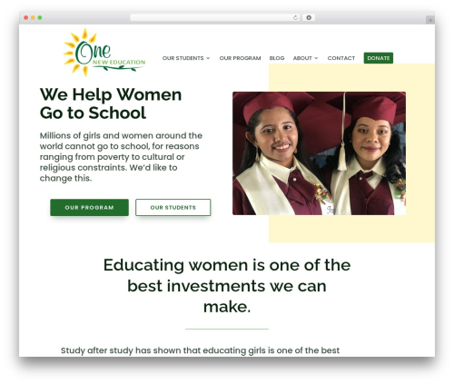 Divi WordPress theme - oneneweducation.org
