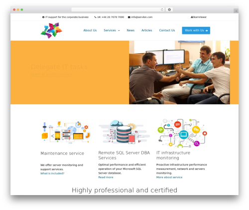 Sequential theme WordPress free - servilon.com