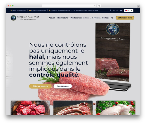 WordPress theme EHT Halal - ehthalal.com