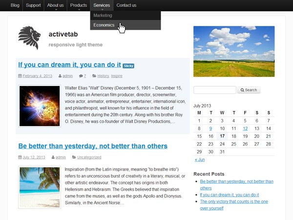 WordPress theme activetab by webvitaly
