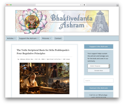 WordPress theme Extra - bvashram.org