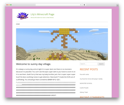 WP theme Tiny Framework - lilyminecraft.com