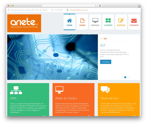 cherry WordPress theme - arietetelecom.com.br