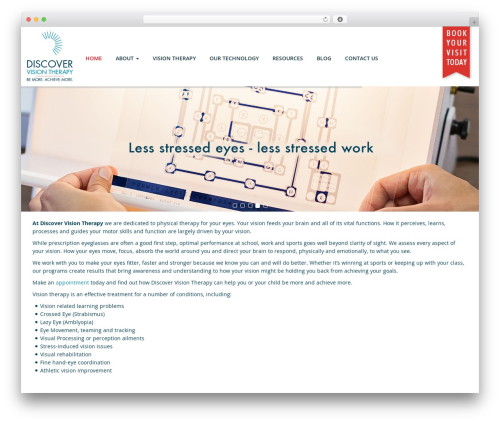 DVT Theme WordPress theme - discovervisiontherapy.com