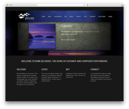 Musicpro WordPress theme design - darkseamusic.com