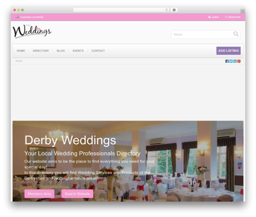 Responsive Directory Theme WordPress wedding theme - derby-weddings.co.uk