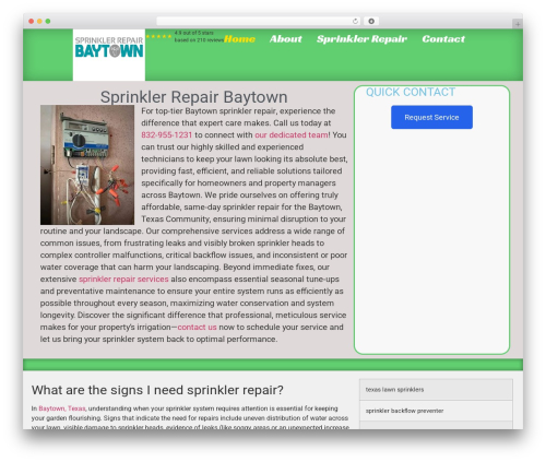 Satellite tech checkins WordPress plugin - sprinklerrepairbaytown.com