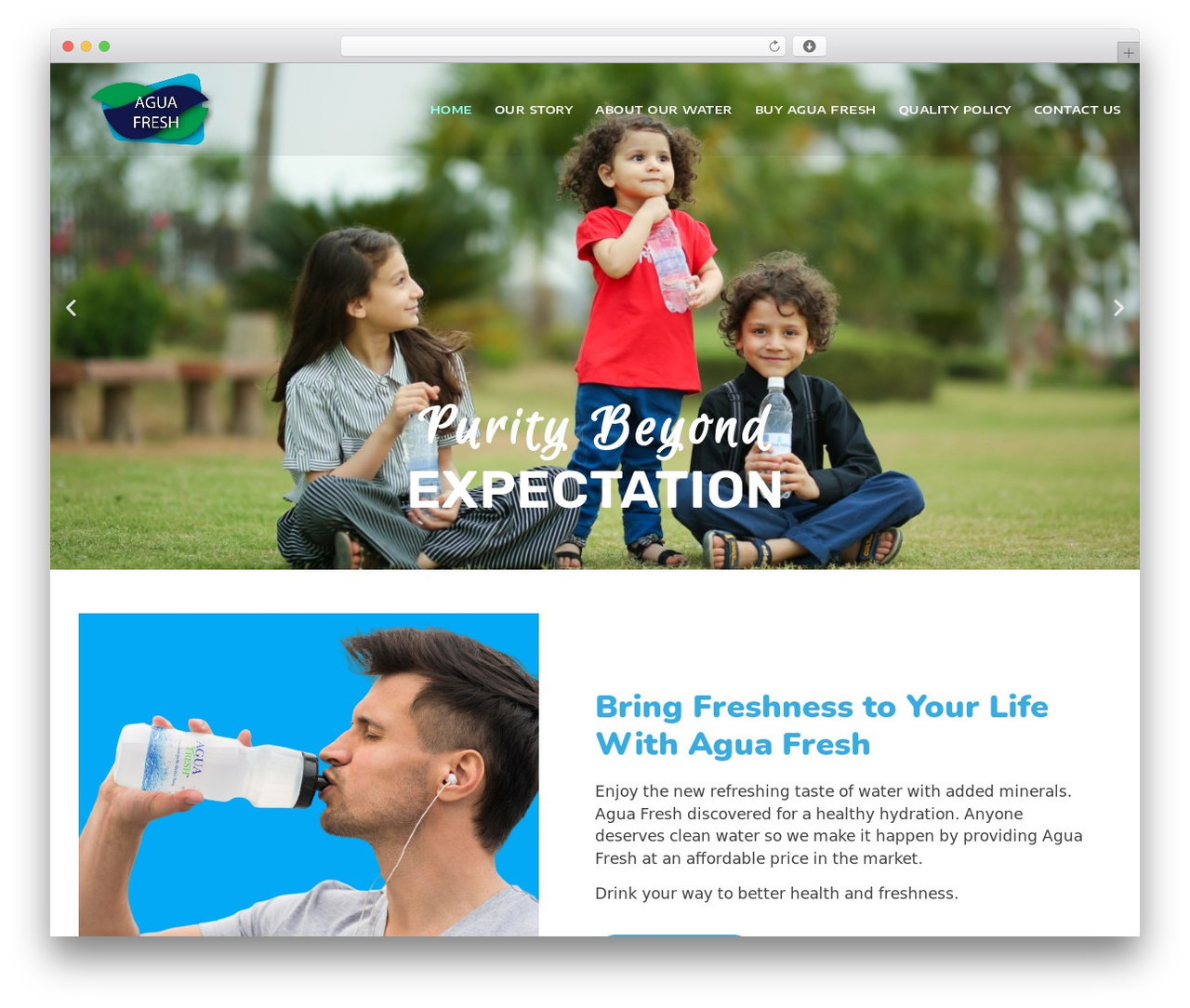 Hello Elementor WordPress theme - aguafresh.pk