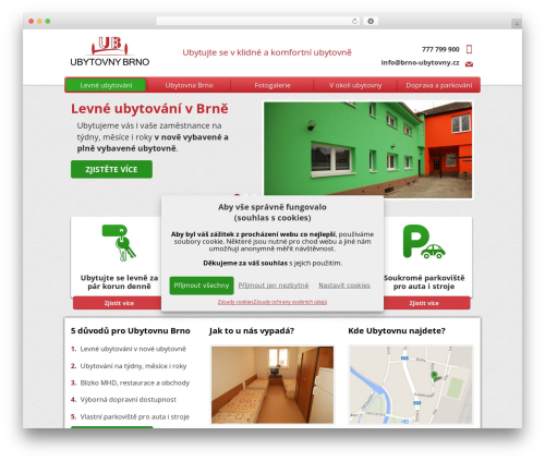 MD webdesign theme premium WordPress theme - brno-ubytovny.cz