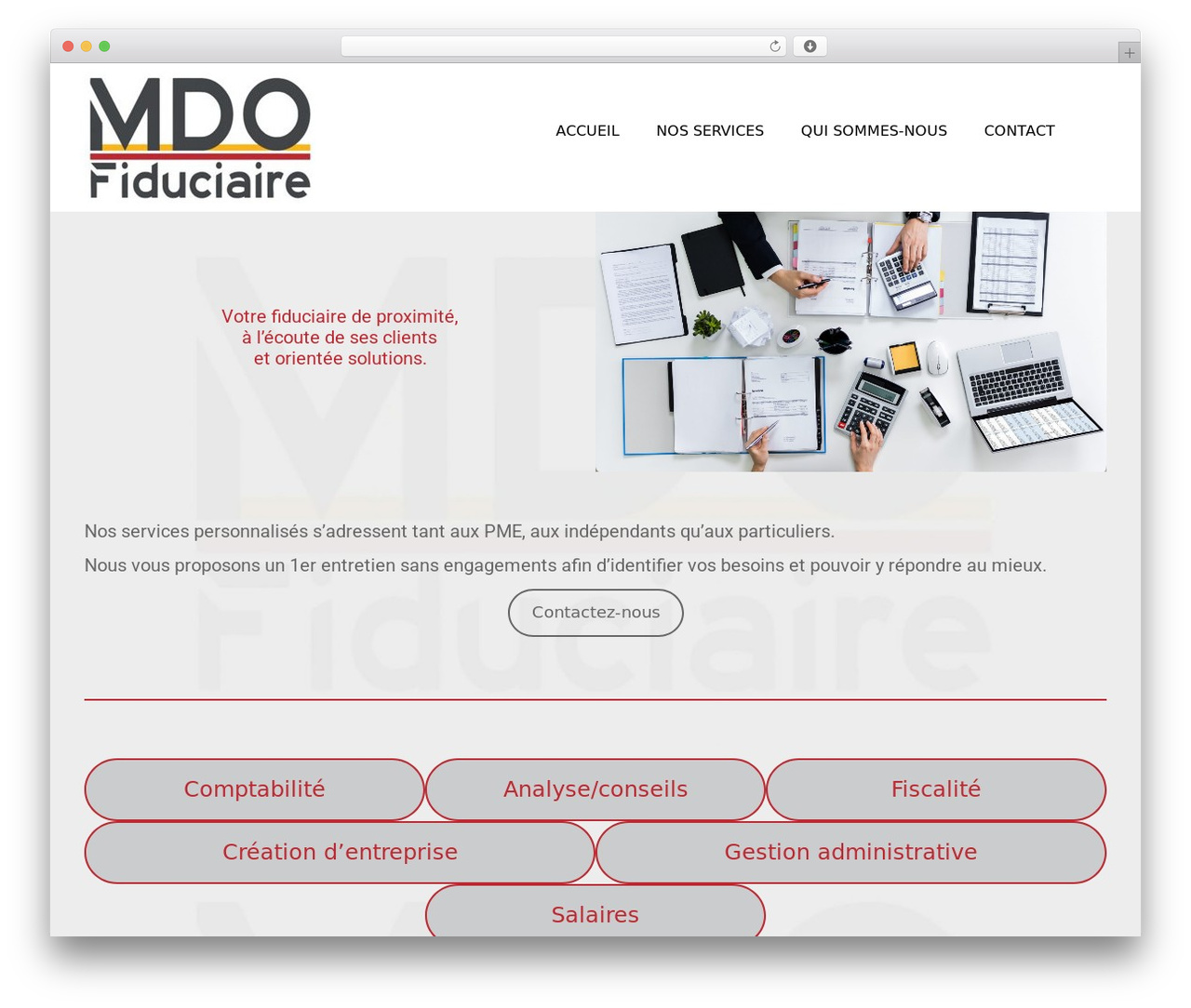 Techup free WordPress theme - mdofiduciaire.ch