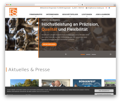 WM Basic WordPress theme - www.framos-holding.de