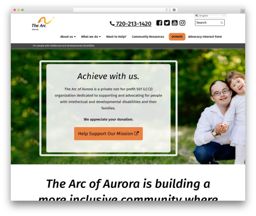 WordPress theme Arc - thearcofaurora.org