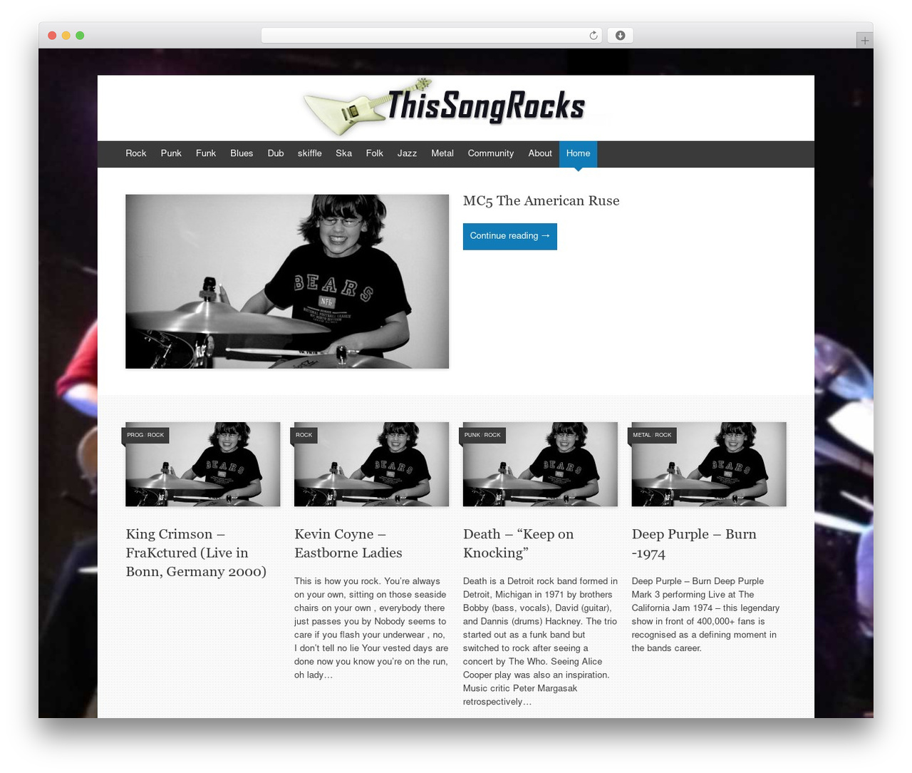 Expound theme WordPress - thissongrocks.com