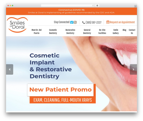 Genesis WordPress theme - smilesatdoral.com