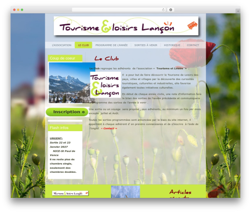 lancon WordPress theme - tourismeloisirs-lancon.com