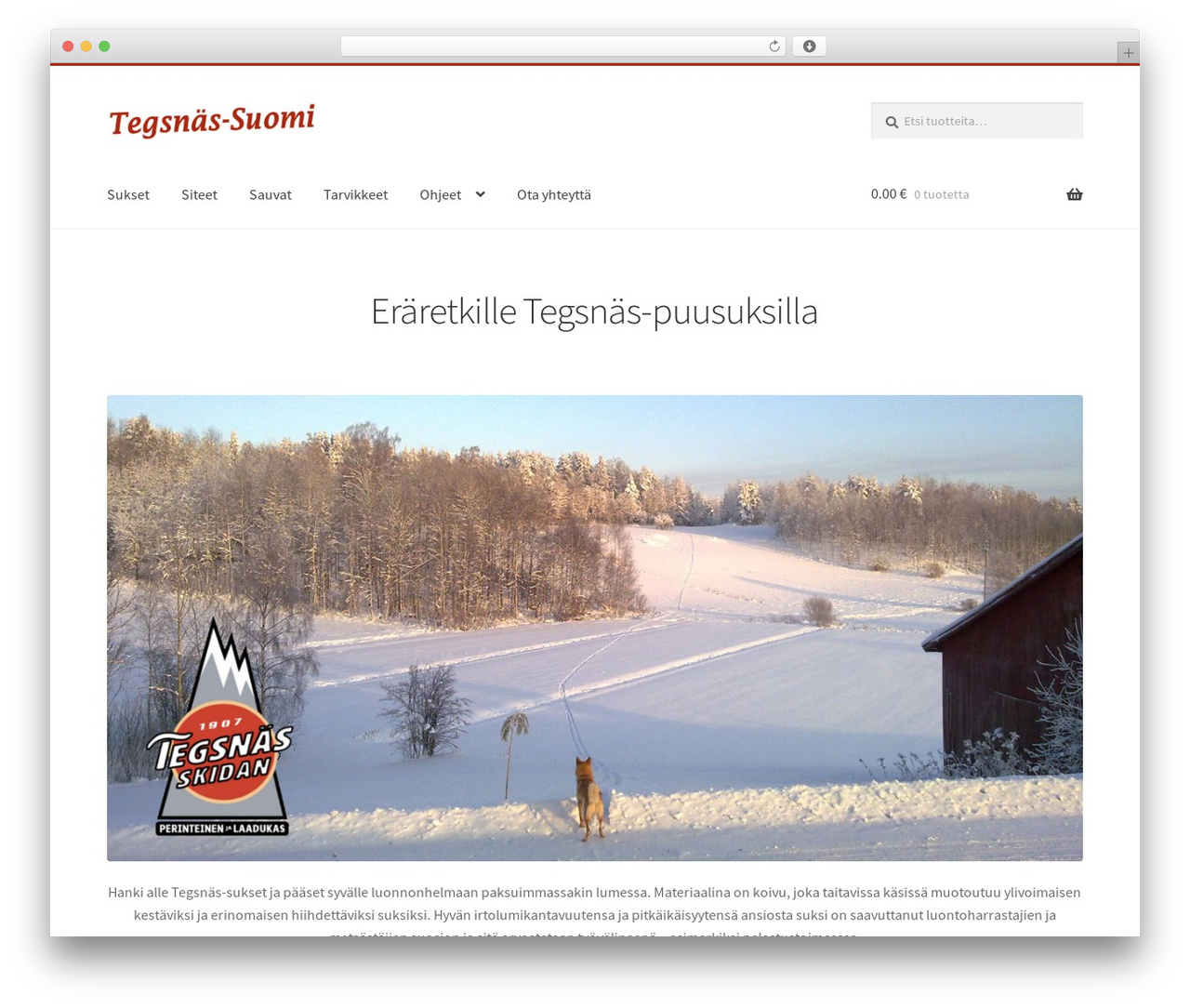 Storefront WordPress theme - tegsnas.fi