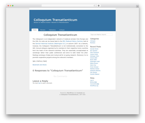 WordPress theme K2 - transatlanticum.net