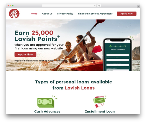 WP theme Lambda - lavishloans.com