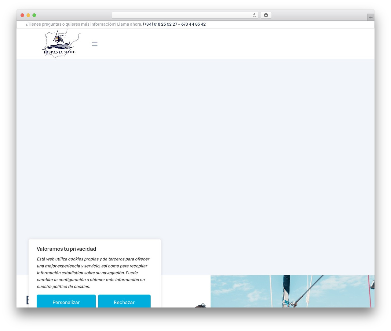 Floaty top WordPress theme - hispaniamare.com