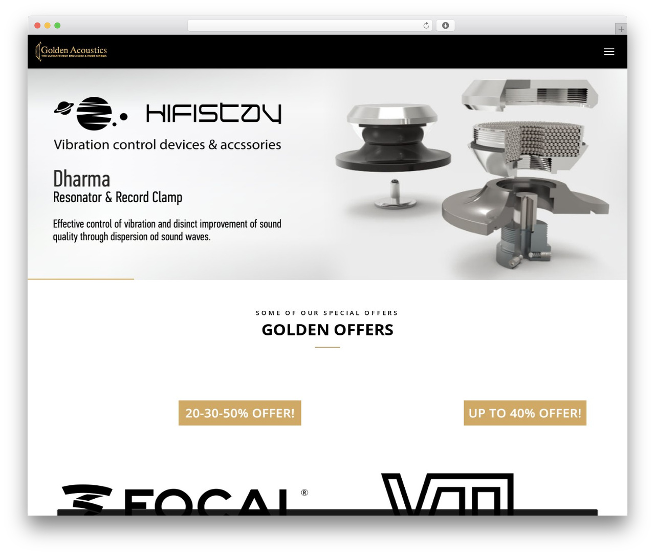 WordPress theme Blade - goldenacoustics.gr