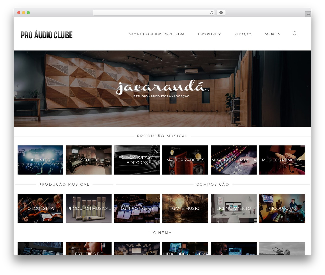 Captiol WordPress theme - proaudioclube.com