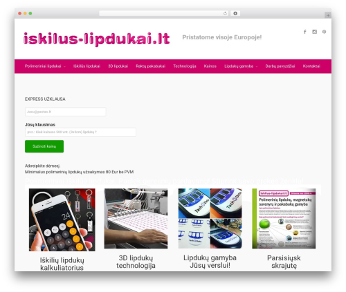 evolve Plus theme WordPress - iskilus-lipdukai.lt