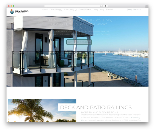 Intervio WordPress theme - sandiegocablerailings.com