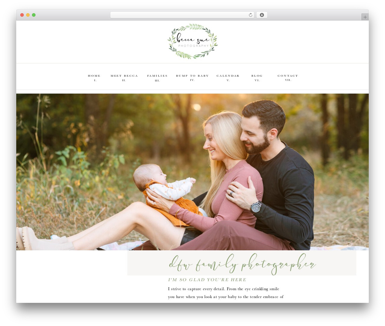 Showit WordPress theme image - beccasuephotography.com
