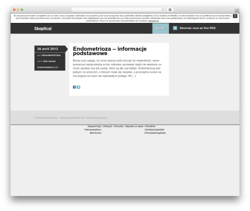 Skeptical WordPress theme - infoendometrioza.unblog.fr