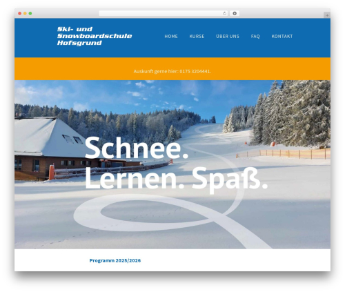 WordPress theme Bodega - skischule-hofsgrund.de