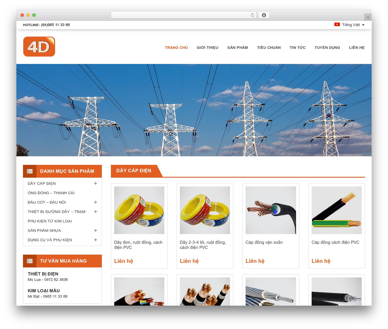 WordPress theme Electric - asiametal.vn