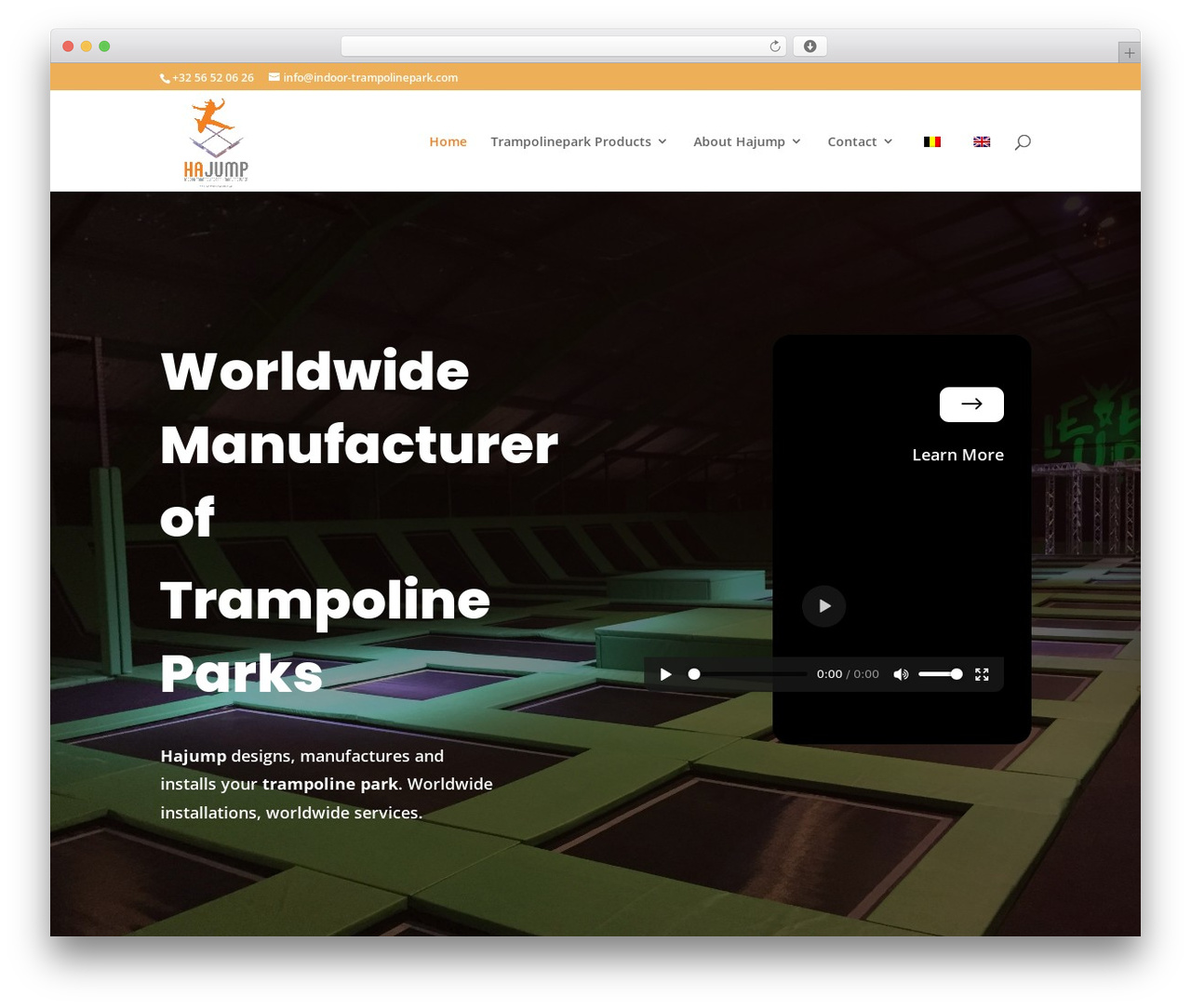 Divi WordPress theme - indoor-trampolinepark.com