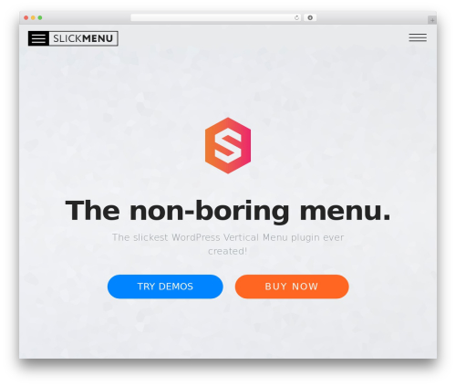 Slick menu social networks WordPress plugin - slickmenu.net