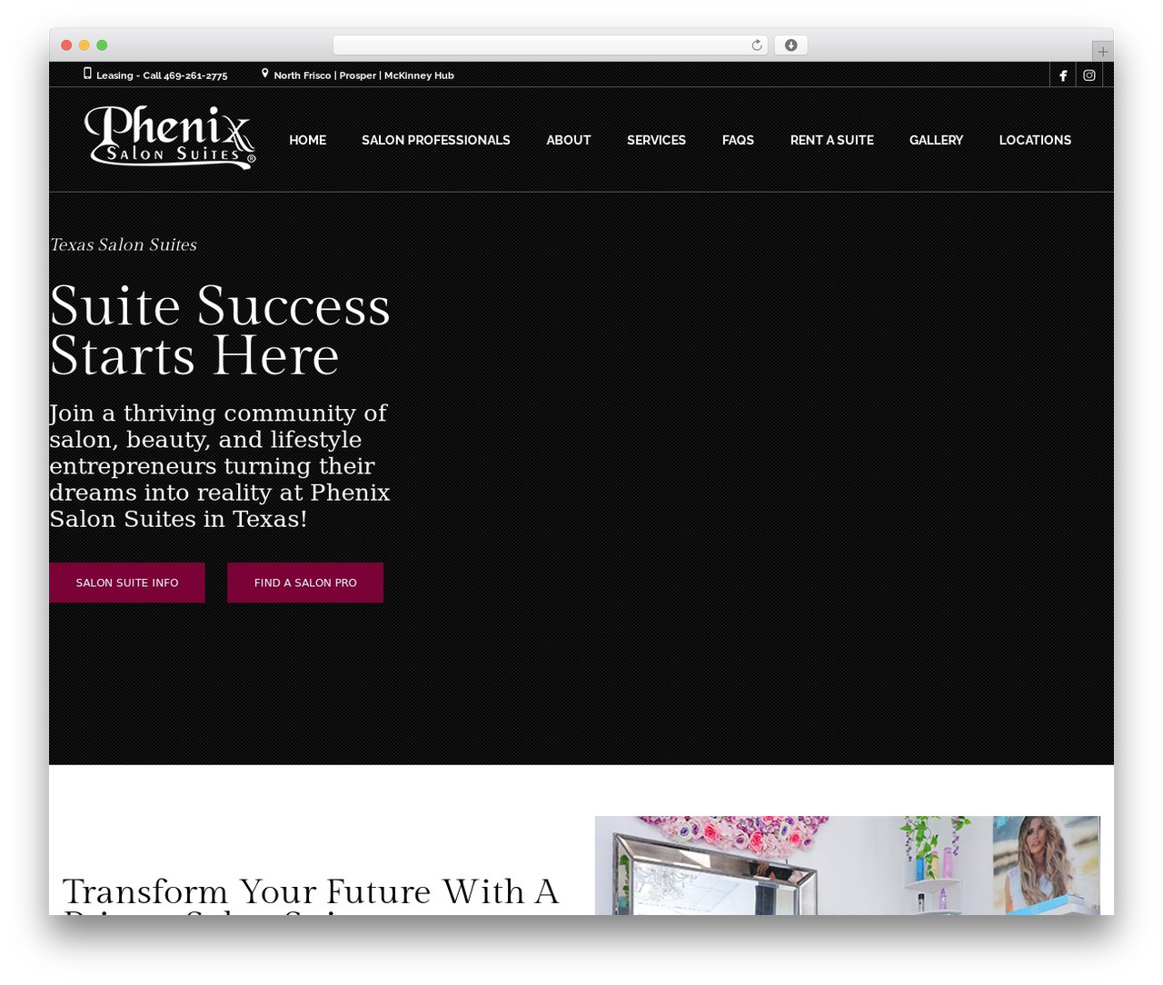 WordPress theme Coiffeur - phenixsalonstx.com