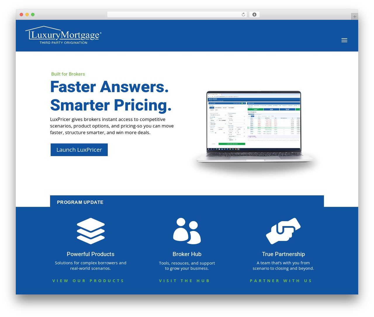 WordPress theme Divi - luxurymortgagewholesale.com