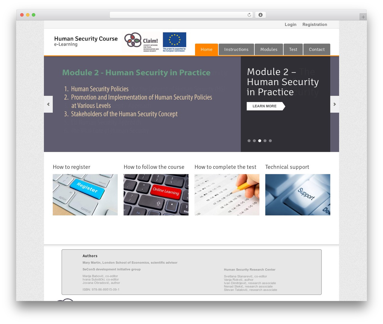 WordPress website theme E-learn - humansecuritycourse.info