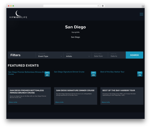 AM2 Theme WordPress theme - sandiegonightlife.com