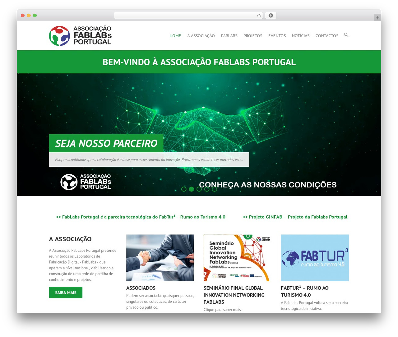 Interface theme WordPress free - fablabsportugal.pt