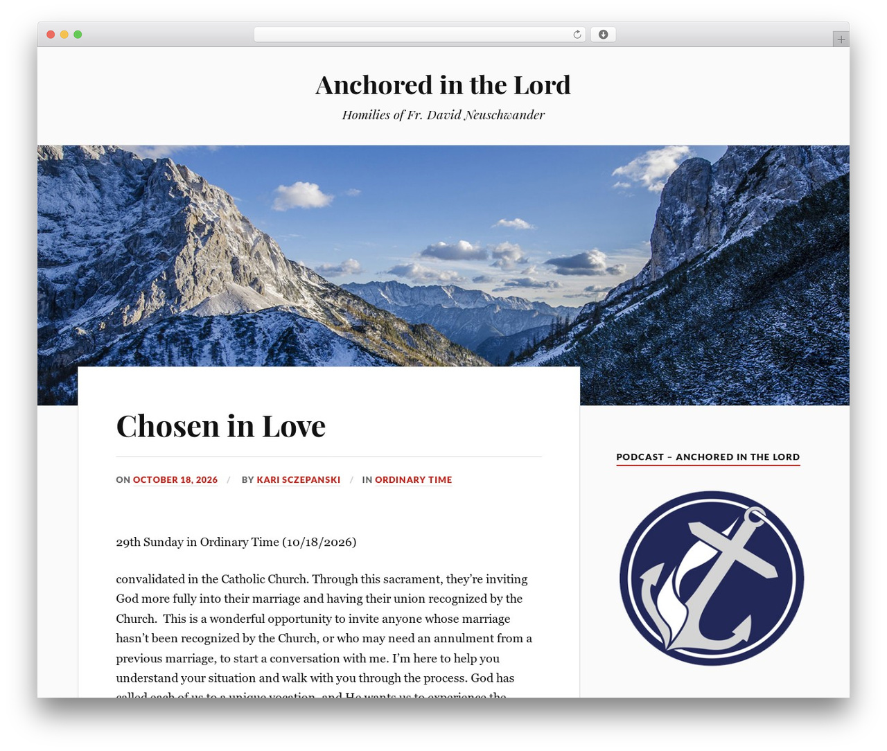 WordPress theme Lovecraft - WordPress.com - anchoredinthelord.com
