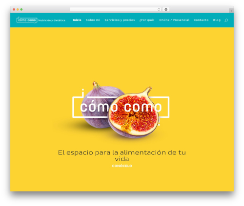 Comocomo WordPress theme - comocomonutricion.es