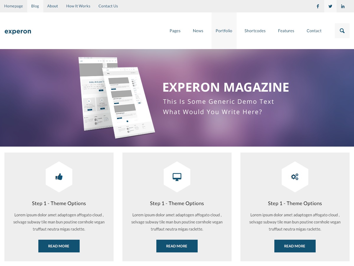 Experon Magazine WordPress template for business