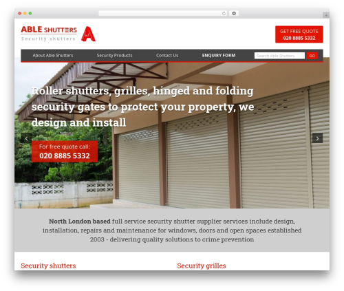 WordPress theme Able Shutters - able-shutters.co.uk