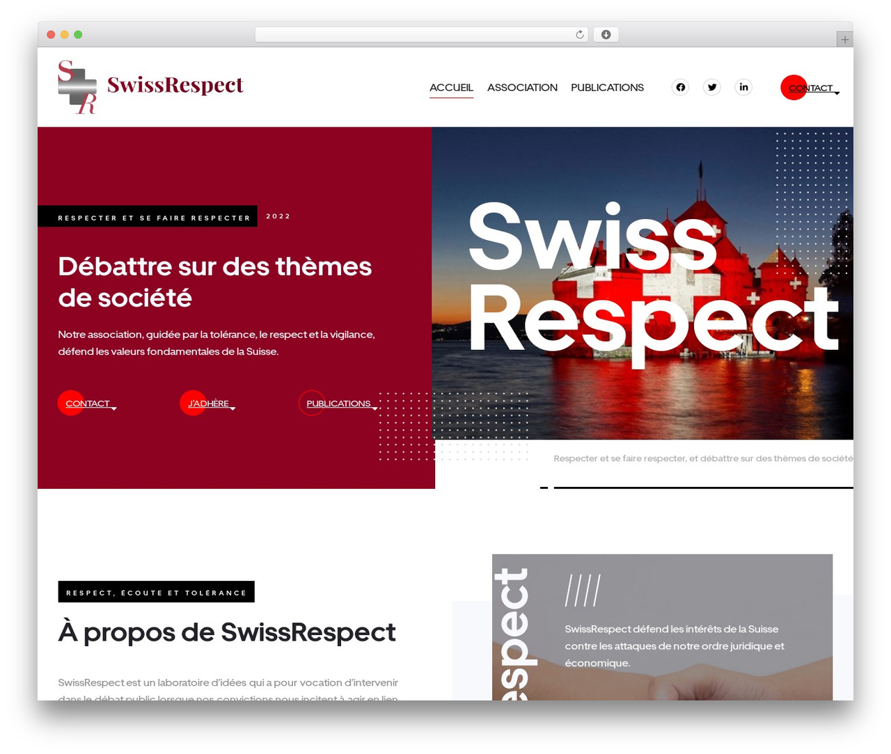WordPress website theme Hello Elementor - swissrespect.ch