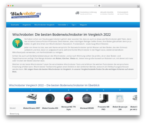 Affiliatetheme amazon WordPress plugin - wischroboter.org