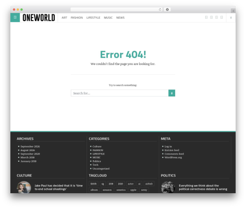 StuffPost WordPress theme - oneworldmagazine.com