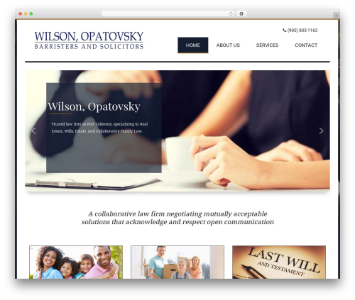 Theme WordPress Laurel - wilsonopatovskylaw.com