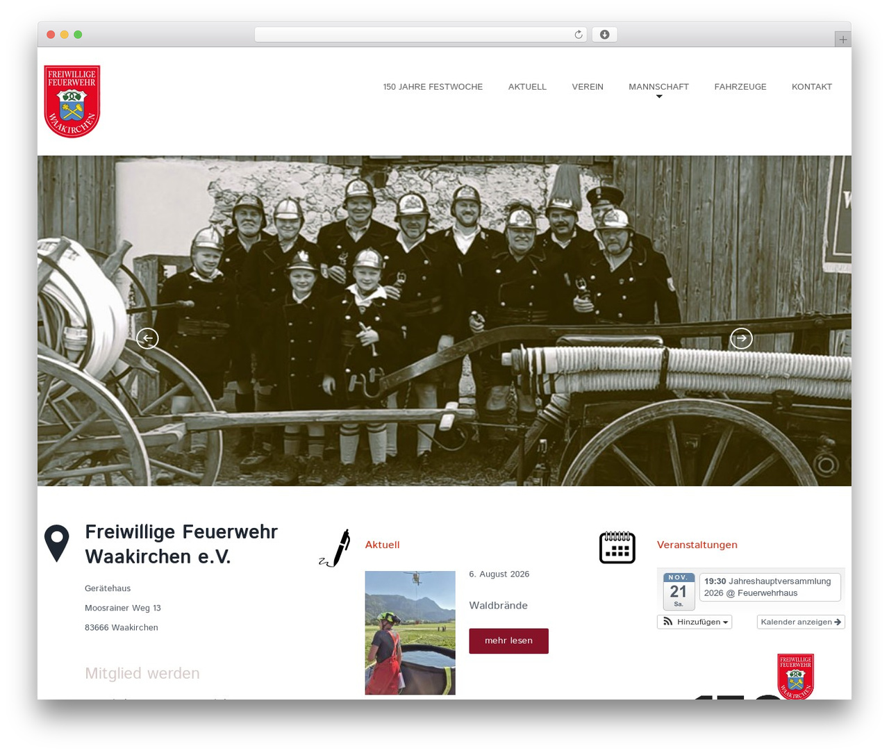 WordPress theme cherry - feuerwehr-waakirchen.de