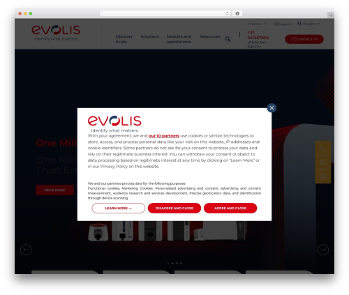 WordPress theme Evolis - evolis.com
